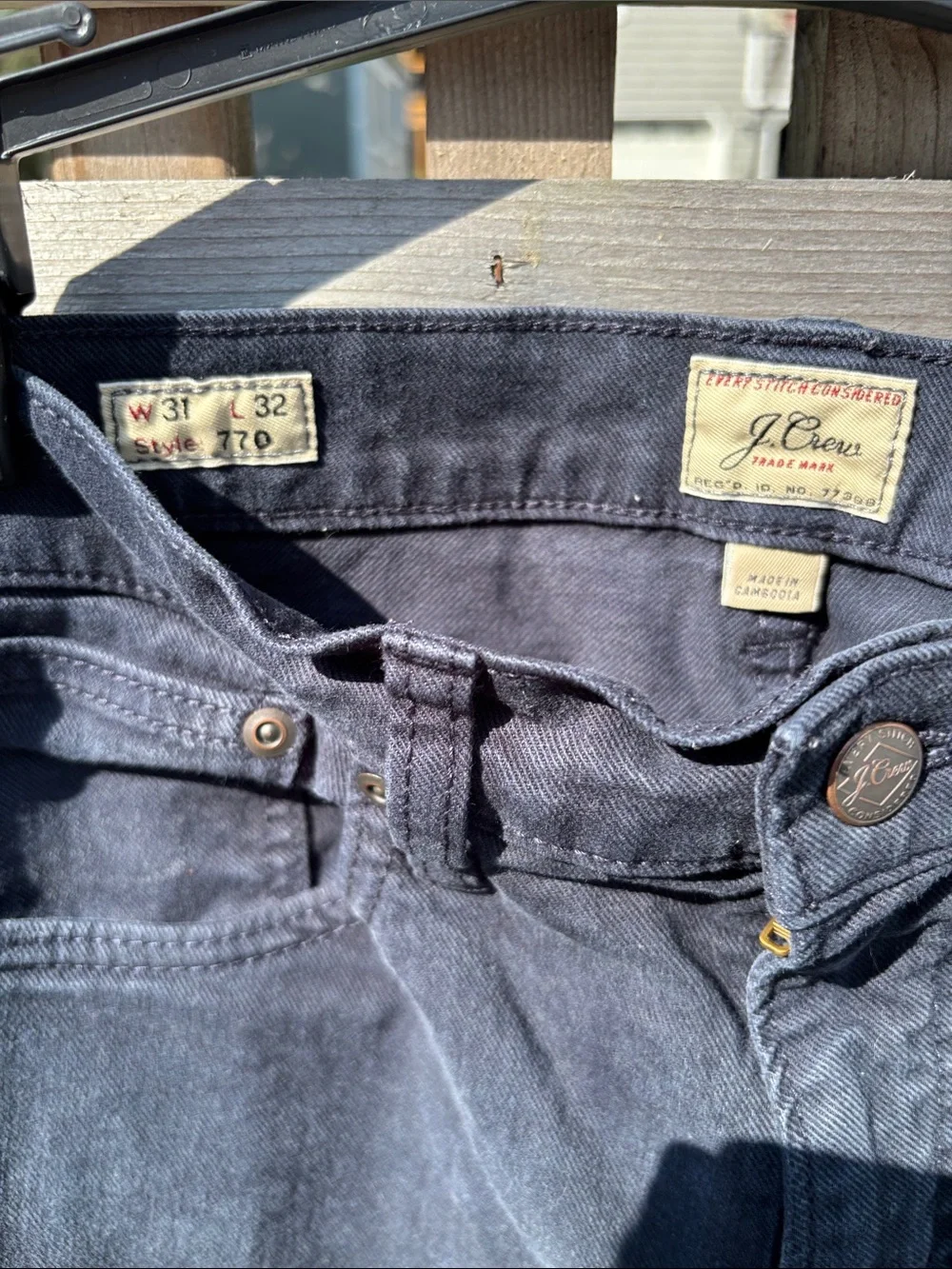 J. Crew Men's Straight-Leg Jeans in Dark Navy